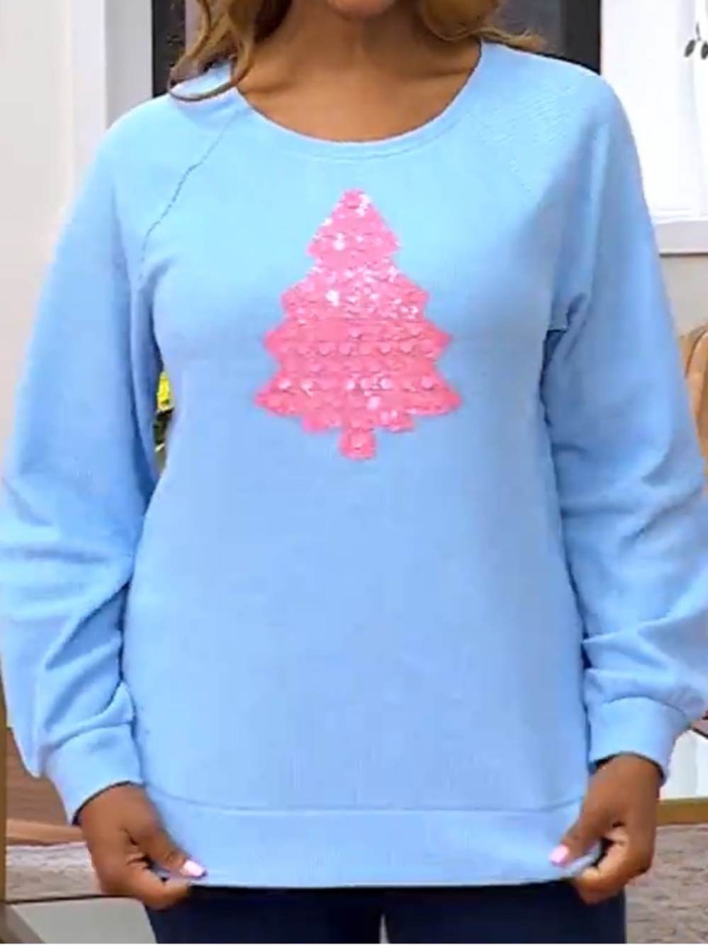Quacker Factory Dreaming of a Pink Christmas Waffle Top
Sky X-Large